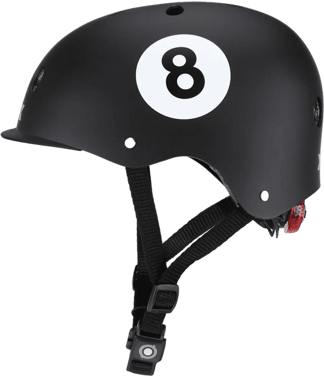 קסדת ילדים גלובר דגם אליט עם תאורה וסגירת מגנט מרוץ שחור