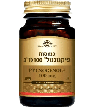 פיקנוגנול | במינון 100 מג | מכיל 30 כמוסות צמחיות | סולגאר | Solgar