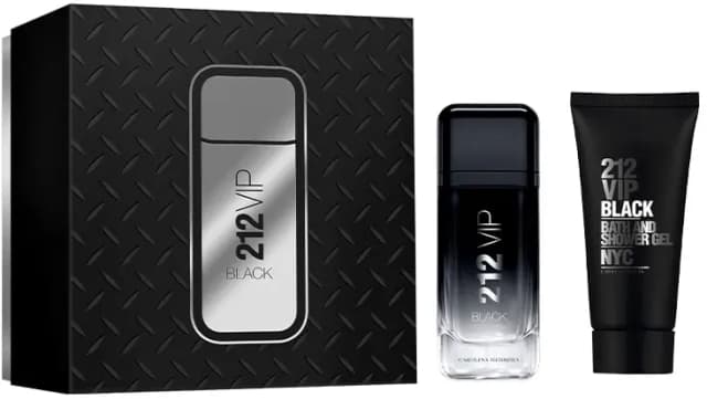 מארז קרולינה הררה 212 VIP בלאק לגבר - אדפ 100 מל + ג'ל רחצה 100 מל