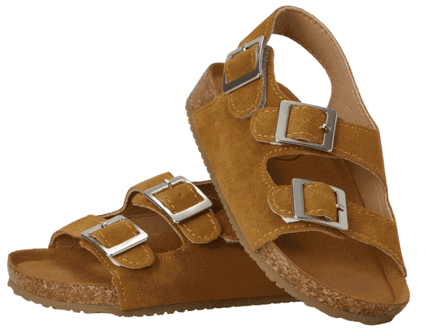 סנדל תנכי דמוי זמש לילדים בייבי מוקס Baby Mocs צבע חרדל