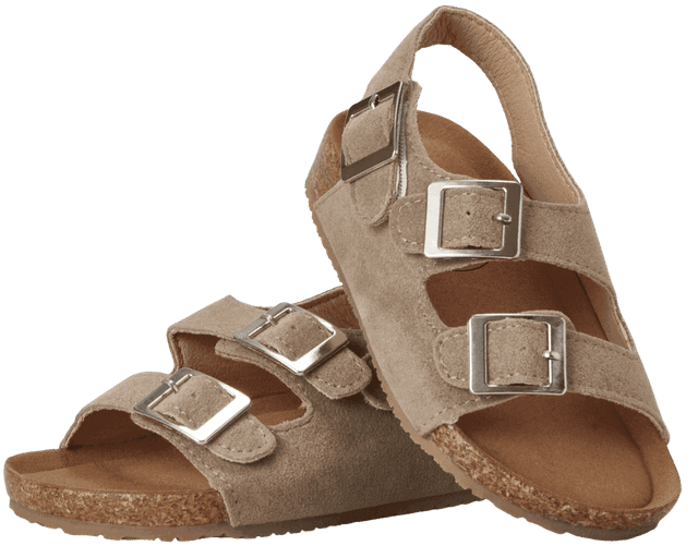 סנדל תנכי דמוי זמש לילדים בייבי מוקס Baby Mocs צבע בז