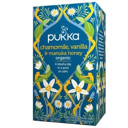חליטת תה קמומיל וניל ודבש מאנוקה | מכיל 20 שקיקים | פוקה | PUKKA
