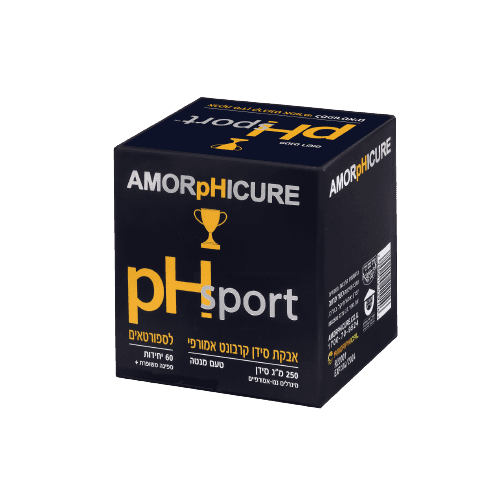 PH sport | אבקת סידן קרבונט אמפורי | תוסף תזונה לספורטאים | טעם מנטה | 250 מג סידן | מכיל 60 יחידות |