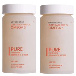 מבצע זוג | אומגה 3 | משמן מרווה מרושתת | מכיל 90 כמוסות | נייטשרסייג