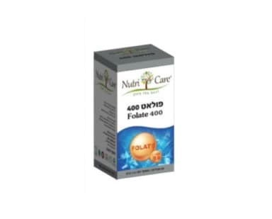 פולאט 400 | מכיל 60 טבליות | Folate 400 | מכיל ויטמין B9 | תוסף תזונה | כשר פרווה | נוטרי קר | Nutri Care
