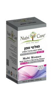 מולטי וומן | מולטי ויטמין ומינרל לנשים | מכיל 60 כמוסות | נוטרי קר | Nutri Care