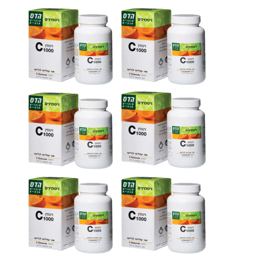 ויטמין C 1000-לבליעה | ויטמין C בריכוז גבוה | 600 טבליות | מבצע שישייה | פלוריש הדס | Floris Hadas