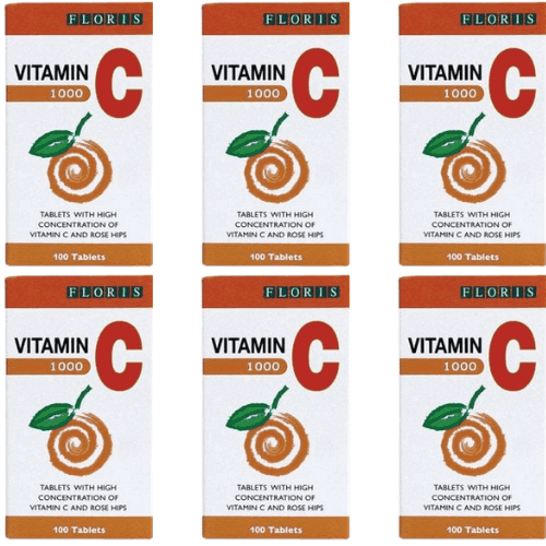 מבצע שישייה | מבצע זוג | ויטמין C1000 | מכיל 100 טבליות לבליעה | ריכוז גבוה | בתוספת פקעות ורדים | כשר | פלוריש הדס | Floris Hadas