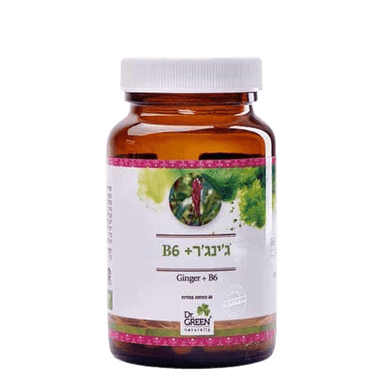 גינגר פלוס ויטמין B6 | מכיל 60 כמוסות צמחיות | תוסף תזונה | כשר פרווה |