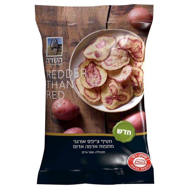חטיף ציפס תפוח אדמה אדום אורגני 100 גרם