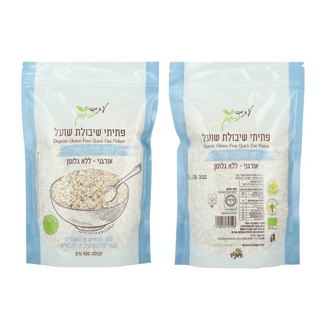 פתיתי ש.שועל דקה קוואקר אורגני 400 גרם