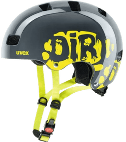 קסדה לאופניים UVEX KID 3 | צבע אפור צהוב יובקס | UVEX - UVEX - קסדות