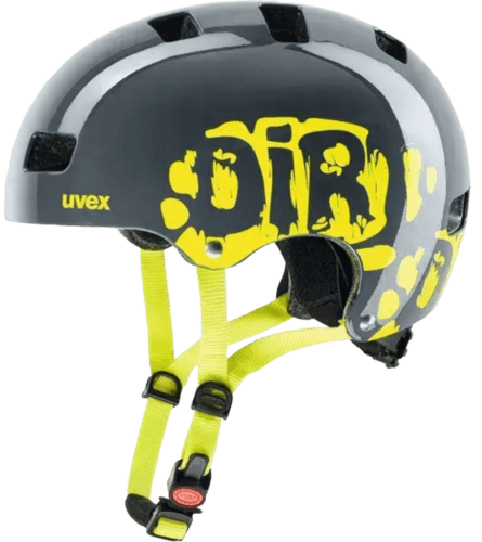 קסדה לאופניים UVEX KID 3 | צבע אפור צהוב יובקס | UVEX - UVEX - קסדות