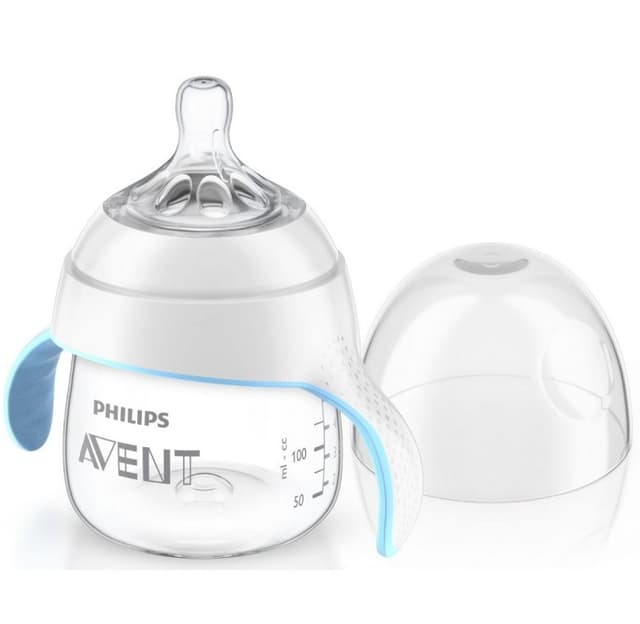 כוס שתיה עם פטמת נטורל | מעבר קל מבקבוק לכוס שתיה | 150 מל | לגילאי 4 חודשים | אוונט AVENT