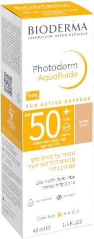 פוטודרם אקוופלואיד | עם גוון | מבית ביודרמה | SPF50 | מכיל 40 מל
