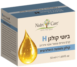 קרם עיניים וצוואר ביוטי קולגן H | קרם לעיניים ולצוואר אנטי אייגינג | מועשר בקולגן וחומצה היאלורונית | נוטרי קר | Nutri Care