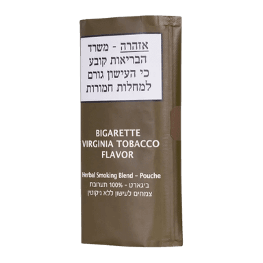 100 אחוז תערובת צמחים לעישון | ללא ניקוטין | VIRGINIA FLAVOR | בטעם וירגיניה | מכיל 20 גר | ביגארט | Bigarette