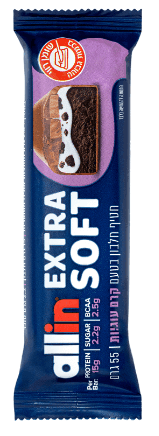 חטיף חלבון בטעם קרם עוגיות | Extra Soft | מכיל 55 גרם | 15 גרם חלבון | 22 סוכר | 25 BCAA | ללא תוספת סוכר