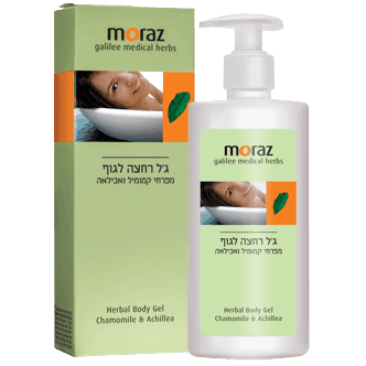 גל רחצה לגוף | מפרחי קמומיל ואכילאה | מכיל 500 מל | מורז | Moraz