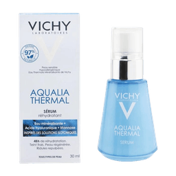 סרום לחות לפנים Aqualia Thermal | מים טרמליים ממעיינות וישי חומצה היאלורונית מאנוז ממקור צמחי | מכיל 30 מל | וישי | Vichy