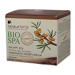 קרם לילה | מעושר בגזר | אובליפיחה | מיכל 50 מל | ביו ספא | BIO SPA