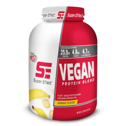 סופר אפקט | אבקת חלבון טבעונית | מכיל 227 קילו | בטעם בננה | Super Effect Vegan סופר אפקט | Super Effect