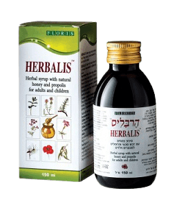 הרבליס | סירופ צמחים עם דבש טבעי ופרופוליס | למבוגרים ולילדים | 150 מל | פלוריש הדס | Floris Hadas