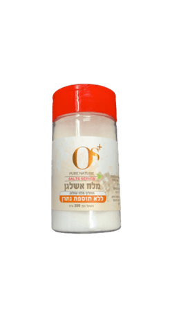 מלח אשלגן | תחליף מלח שולחן | ללא תוספת נתרן | מכיל 200 גרם OS PURE NATURE | אוס טבע טהור