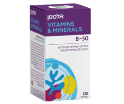 קומפלקס ויטמיני B | במינון של 50 מג לקפליה | מכיל 120 קפליות | אלטמן | ALTMAN