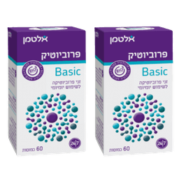 מבצע זוגי | פרוביוטיק בייסיק | זני פרוביוטיקה לשימוש יומיומי | 60 כמוסות | אלטמן | ALTMAN