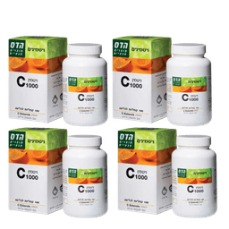 מבצע רביעייה | ויטמין C 1000-לבליעה | ויטמין C בריכוז גבוה | 400 טבליות סהכ | פלוריש הדס | Floris Hadas