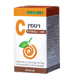 ויטמין C | לא חומצי | מכיל 60 כמוסות | מוצר כשר למהדרין | פלוריש הדס | Floris Hadas