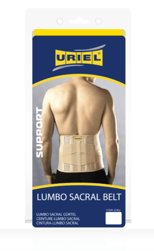 חגורת גב איטלקית אוורירית עם סגירה כפולה לתמיכה חזקה | מסייע בטיפול והפחתת כאבי גב תחתון חזקים | מידה M אוריאל | URIEL