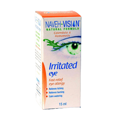 טיפות עיניים | irritated eye | נוסחה טבעית מתמציות צמחים | מכיל 15 מל | נוה פארמה | NavehPharma