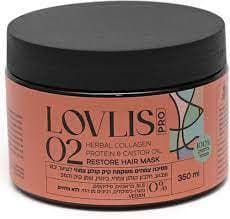 מסיכה משקמת קיק קולגן לשיער יבש וצבוע 02 ריסטור | לשימוש יומיומי | מכיל 350 מל לאבליס | Lovlis