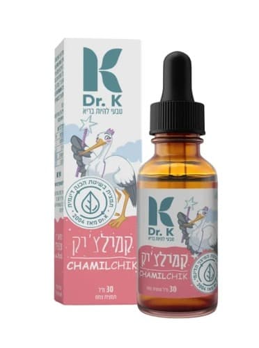 קמילציק| מכיל 30 מל |מכיל תמצית פרחי קמומיל | ללא תוספת סוכר וחומרים משמרים | Dr K | דר קיי