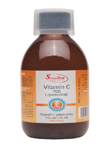 ויטמין C סי | סנסי טבע | 700 מג | ויטמין C ליפוזומלי | מכיל 250 מל | סנסי טבע | Sensi Teva