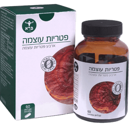 פטריות עוצמה | ארבע פטריות עוצמה | מכיל 60 טבליות צמחים | תוסף תזונה כשר | ברא צמחים | BARA