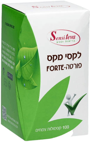 לקסי מקס פורטה | כמוסות צמחים ומגנזיום | תוסף תזונה | מכיל 100 כמוסות | כשר פרווה | סנסי טבע | Sensi Teva