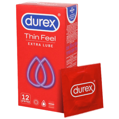 Intimate Feel - קונדומים דקים בתוספת חומר סיכה - 12 יח דורקס | Durex