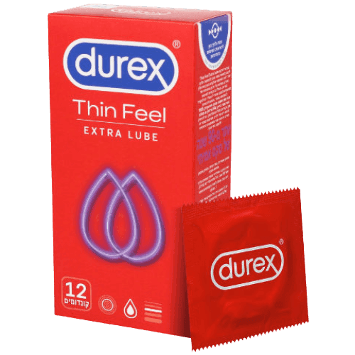 Intimate Feel - קונדומים דקים בתוספת חומר סיכה - 12 יח דורקס | Durex