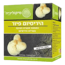 היריסיום פיור | מכיל 60 כמוסות | עשוי מפטריית רעמת האריה | כשר פרווה | מיקוליביה | Mycolivia