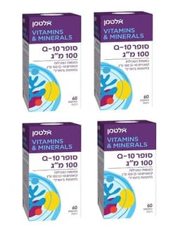 מבצע רביעייה - סופר Q-10 במינון 100 מג | מכיל סהכ 240 כמוסות רכות | בתוספת ביופרין | אלטמן | ALTMAN