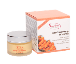 קרם לחות | קרם לילה | לפנים | אובליפיחה | מכיל 50 מל | סנסי טבע | Sensi Teva