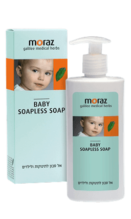 אל סבון לתינוקות וילדים | 250 מל | לעור עדין | על בסיס פרחי קמומיל ואכילאה | מורז | Moraz