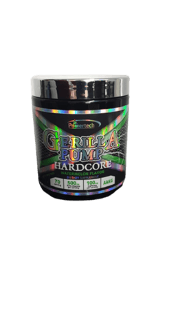 גרילה פאמפ הרדקור | GERILLA PUMP HARDCORE | מכיל 210 גרם | 70 מנות הגשה פאוורטק | Powertech