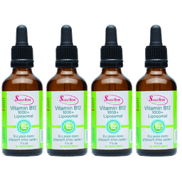 מבצע רביעייה | ויטמין B12 מתילקובלמין ליפוזומלי | סנסי טבע | ויטמין B12 ליפוזומלי | פלוס חומצה פולית | טעם פירות יער | מכיל 50 מל סנסי טבע | Sensi Teva