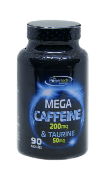מגה קפאין וטאורין פאוור טק - 90 כמוסות פאוורטק | Powertech