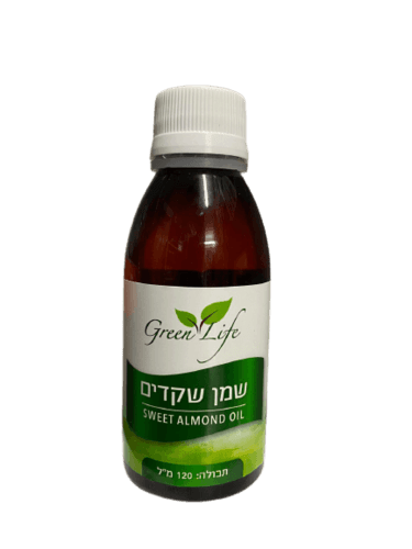 שמן שקדים | מכיל 120 מל | לשימוש חיצוני | מכיל ויטמינים מקבוצת B וחומצות שומן | גרין לייף | Green Life