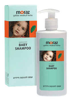 שמפו לתינוקות וילדים | ללא פרבנים | עשוי מפרחי קמומיל ואכילאה | 250 מל | מורז | Moraz